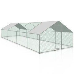 SWANEW HĂŒhnerstall, 3x8x2m, Freilaufgehege, Kleintierstall, Voliere