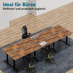SWANEW Schreibtisch, Elektrischer Höhenverstellbarer Tischgestell 3 Memory-Steuerung, Mit Tischplatte, Standing Desk