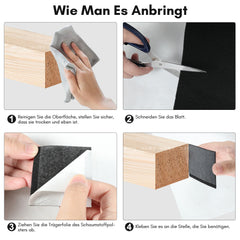 SWANEW Filz Selbstklebend, Filzgleiter, Filzplatte, für Van Innenraum