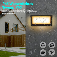 SWANEW LED Wandleuchte 18W LED Wandlampe Sensor Wandleuchte IP65 Außenleuchte mit Bewegungsmelder