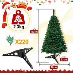 SWANEW Künstlicher Weihnachtsbaum, PVC Schwer Entflammbar, mit ständer, Weihnachtsdeko