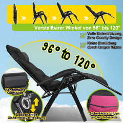 SWANEW Sonnenliege, Liegestuhl, klappbar Gartenstuhl, Relaxsessel Liege