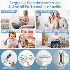 SWANEW 2PC Badewannengriff MAX 110 KG, 28CM Haltegriff Dusche mit Saugnapf, Abnehmbare Duschgriff, ohne Bohren
