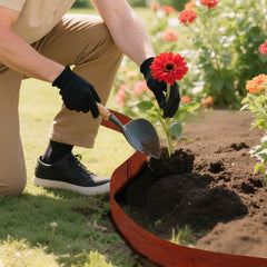 SWANEW Rasenkante mit Dornen, Beetumrandung Metall, Beeteinfassung 15cm/18cm