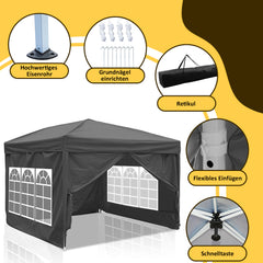 Faltpavillon 3×3 m wasserdicht