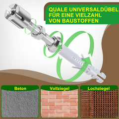 SWANEW Rankhilfe, Edelstahl Drahtseil, , Rankseilsystem Set 12M, mit Wandhaltern und 3mm Stahlseil, fĂźr Kletterpflanzen