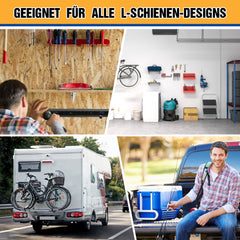 SWANEW Single Fitting mit Haken für Airlineschiene Endbeschlag Endfittinge Zurrschiene