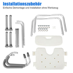 Duschstuhl mit abnehmbaren Armen und Rückenlehne