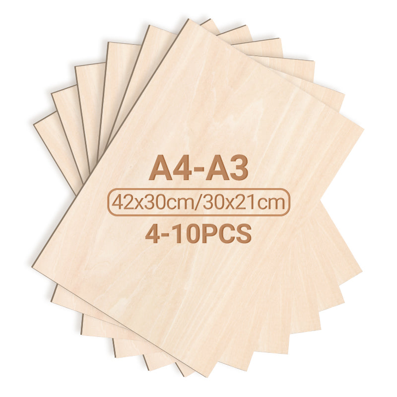 SWANEW Sperrholzplatte, Walnuss Sperrholz, A3/A4, 3mm, Linde holzplatte, Bastelhölzer Holz für Modellbau Laserschnit, Laser Gravur, Malerei DIY