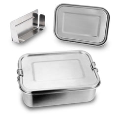 SWANEW Edelstahl Brotdose auslaufsicher Lunchbox Metall Dichte Bento Box Fassungsvermögen mit Fächern