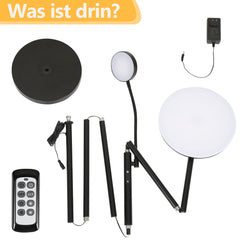 SWANEW LED Stehleuchte 27W Dimmbar Stehlampe, Deckenfluter mit 2 Lampen, Leseleuchte mit Fernbedienung, 175cm