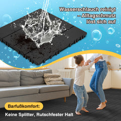 SWANEW PP Terrassenfliesen, Kunststoff-Pflastersteine, Kunststoffboden