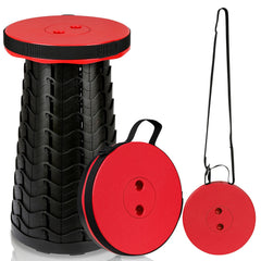 SWANEW Tragbarer Klapphocker, Leichte Teleskophocker, 6-44 cm Höhenverstellbare Falthocker, Tragfähigkeit 150 kg
