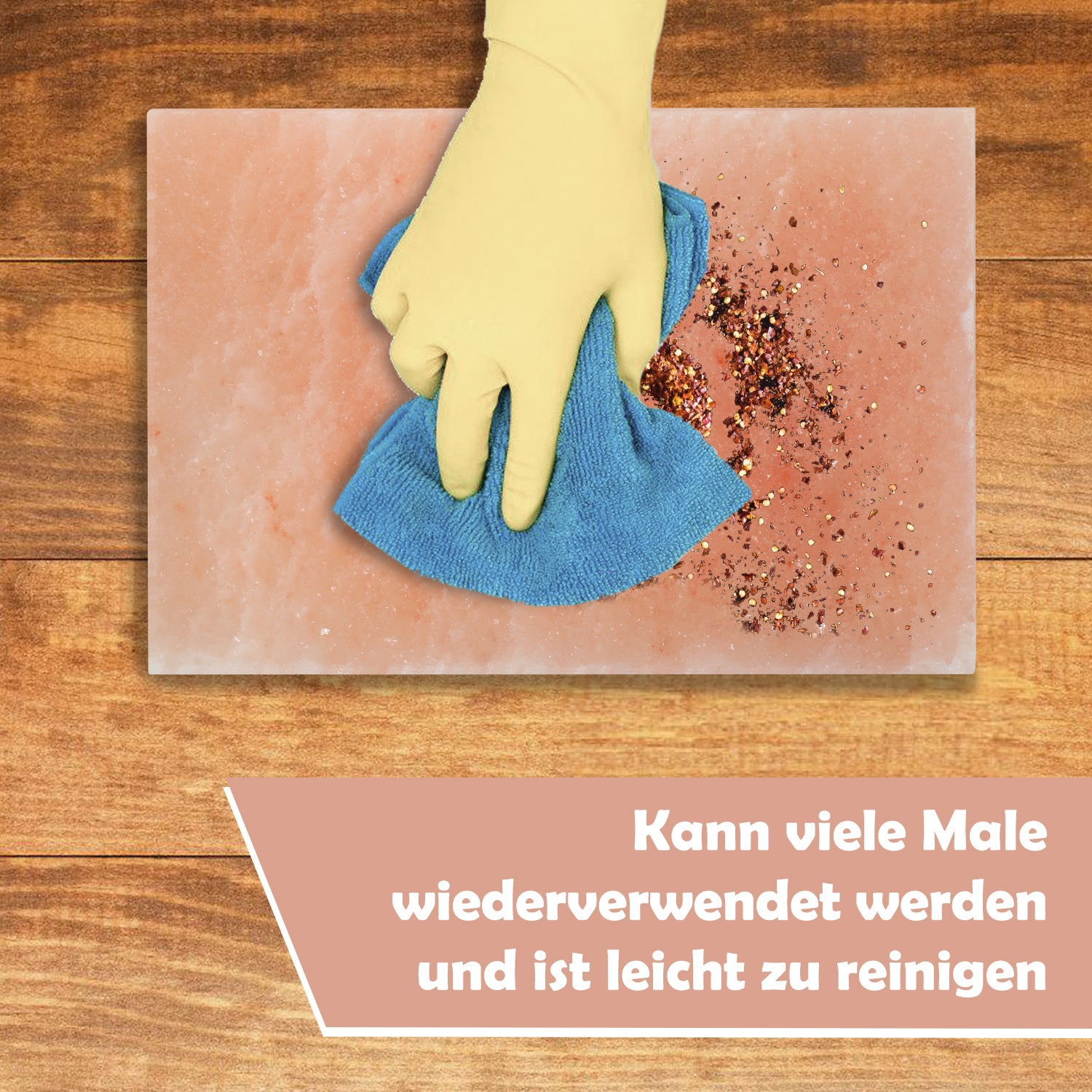 Salzstein zum Grillen 20x10x2,5cm
