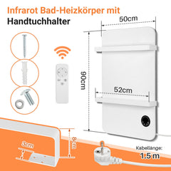 SWANEW Infrarotheizung, Wandheizung Elektroheizung, Touch Heizpaneel 400W/600W