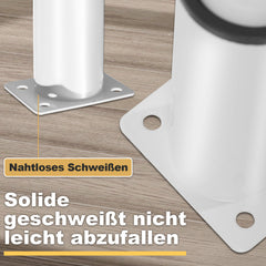 SWANEW 4er Set Edelstahl Möbelfüße, Möbelbeine Höhenverstellbar, Füße für möbel mit Schrauben, Belastbar bis 300 KG