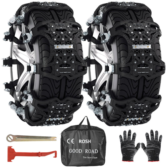 SWANEW 6/12tlg Schneeketten, Auto Anfahrhilfe, Reifenkette Anti-Rutsch