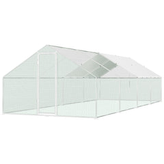 SWANEW HĂŒhnerstall, 3x8x2m, Freilaufgehege, Kleintierstall, Voliere