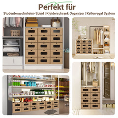SWANEW Aufbewahrungsboxen mit Sichtfenster & Schublade, Faltbare Schuhboxen, Stapelbar Allzweckbox