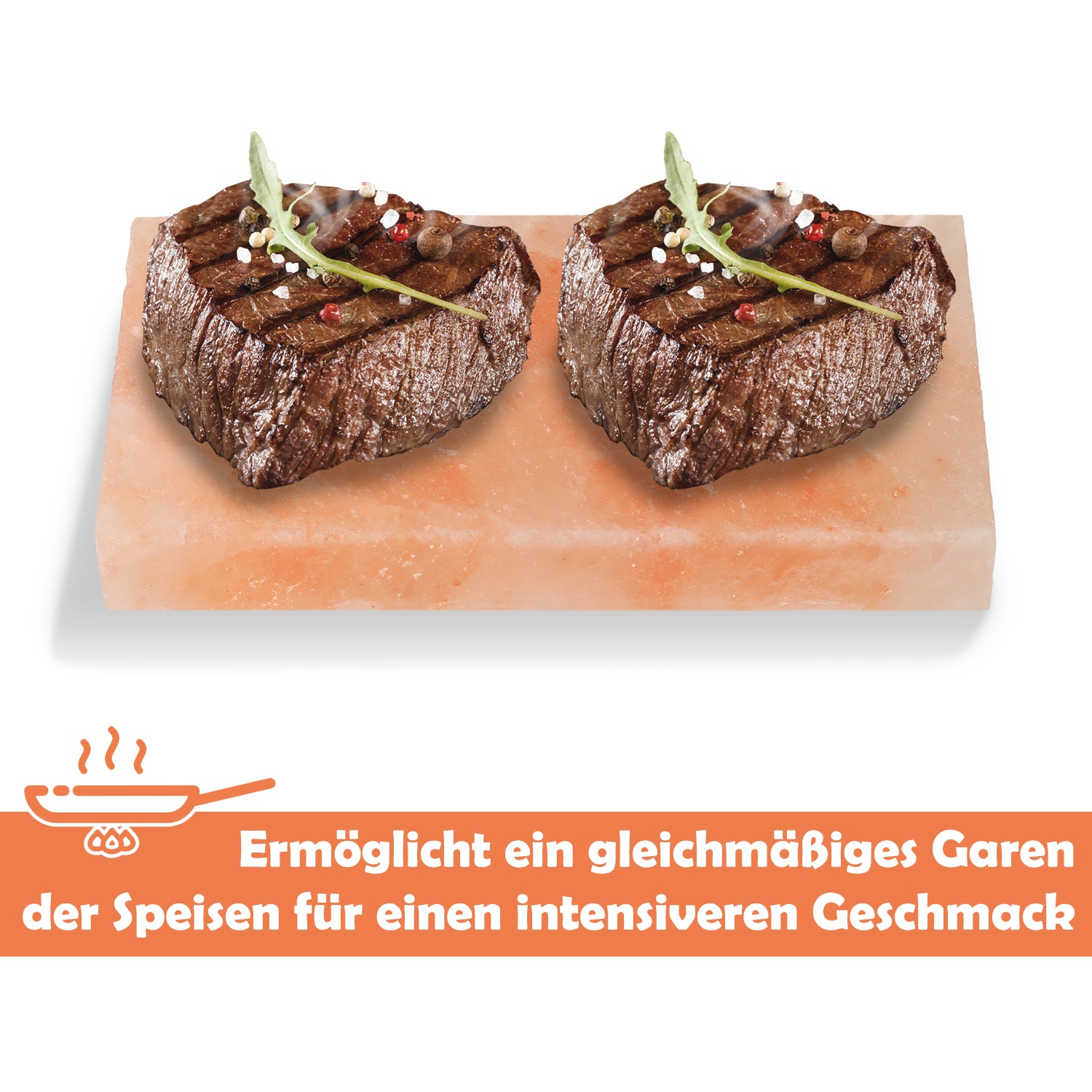 Salzstein zum Grillen 20x10x2,5cm