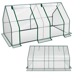SWANEW Gewächshaus Klein, UV-beständige PE-Plane Foliengewächshaus, Tomatenhaus 180*90*90CM