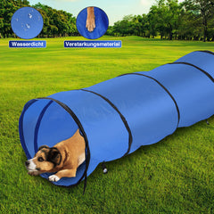 SWANEW Agility Set Hunde groß, 5-teiliges Set Hundetraining zubehör Agility Hürde, Slalom, Agility Hürde, Sprungring & Hundetunnel