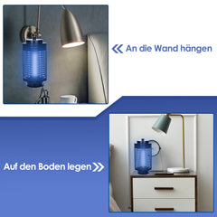 SWANEW Insektenvernichter Elektrisch, 3W UV LED Insektenfalle Mückenlampe 20m² inkl. Mückenlampe Fliegenfänger Fliegenfalle Insektenkiller