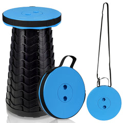 SWANEW Tragbarer Klapphocker, Leichte Teleskophocker, 6-44 cm Höhenverstellbare Falthocker, Tragfähigkeit 150 kg