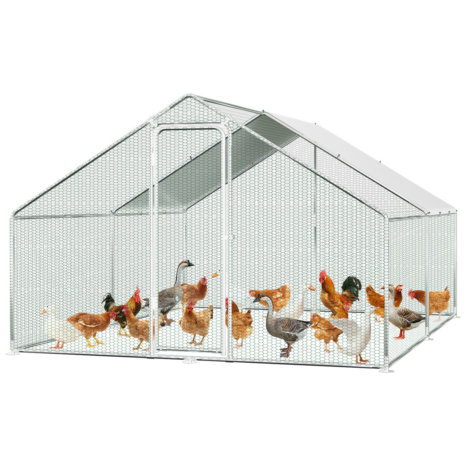Hühnerstall Freilaufgehege, 3x4x2m Hühnerhaus