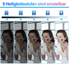 SWANEW 10 LED Spiegelleuchte Licht für Schminktisch Beleuchtung Dimmbar USB