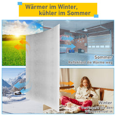 SWANEW Isolierfolie 1 × 10 m, 10 m² – Alu Reflexionsfolie mit Luftpolster, zuschneidbare Dämmfolie