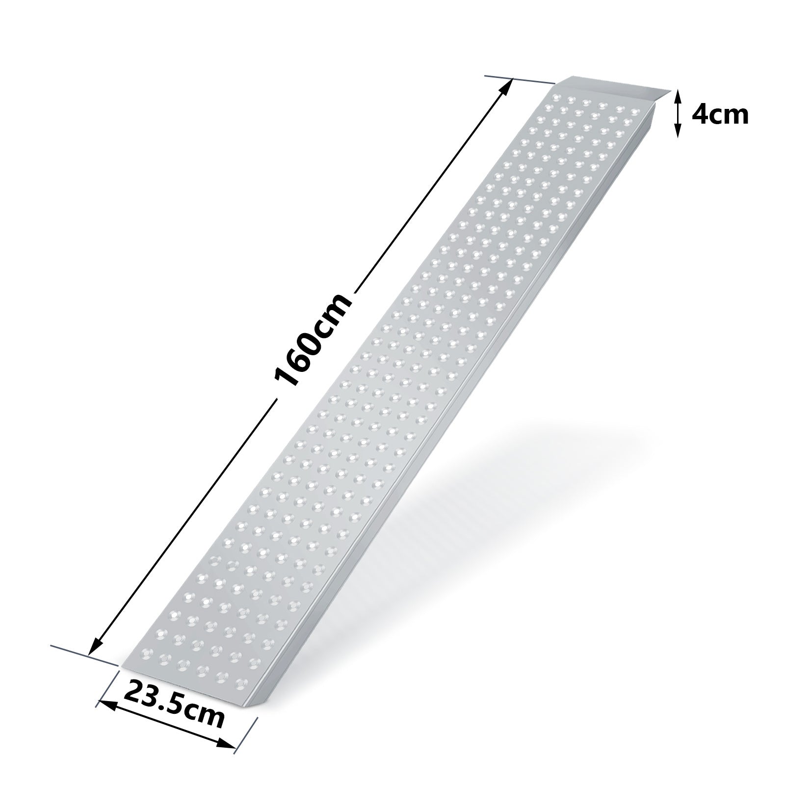 SWANEW 2X Auffahrrampe 160cm, Rutschfeste Verladeschiene Verladerampe 400kg, Auto Laderampe Verzinkter Stahl