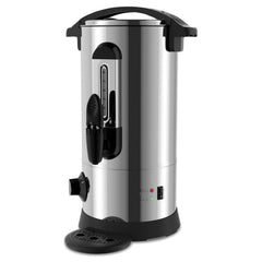 SWANEW Glühweinkocher 8L, Glühweinkessel aus Edelstahl, 1500W Heißgetränkeautomat, Heißgetränkespender, mit Füllstandanzeige