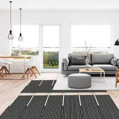 SWANEW Infrarot Heizfolie 220W/m², 1,0 m² Elektrische Fußbodenheizung, 50x200cm Heizboden