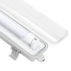 SWANEW LED Feuchtraumleuchte 18W/24W, Wannenleuchte 4000K Neutralweiß, T8 LED Röhre, Feuchtraumlampe IP65 Wasserfest Röhrenlampe, Werkstattlampe