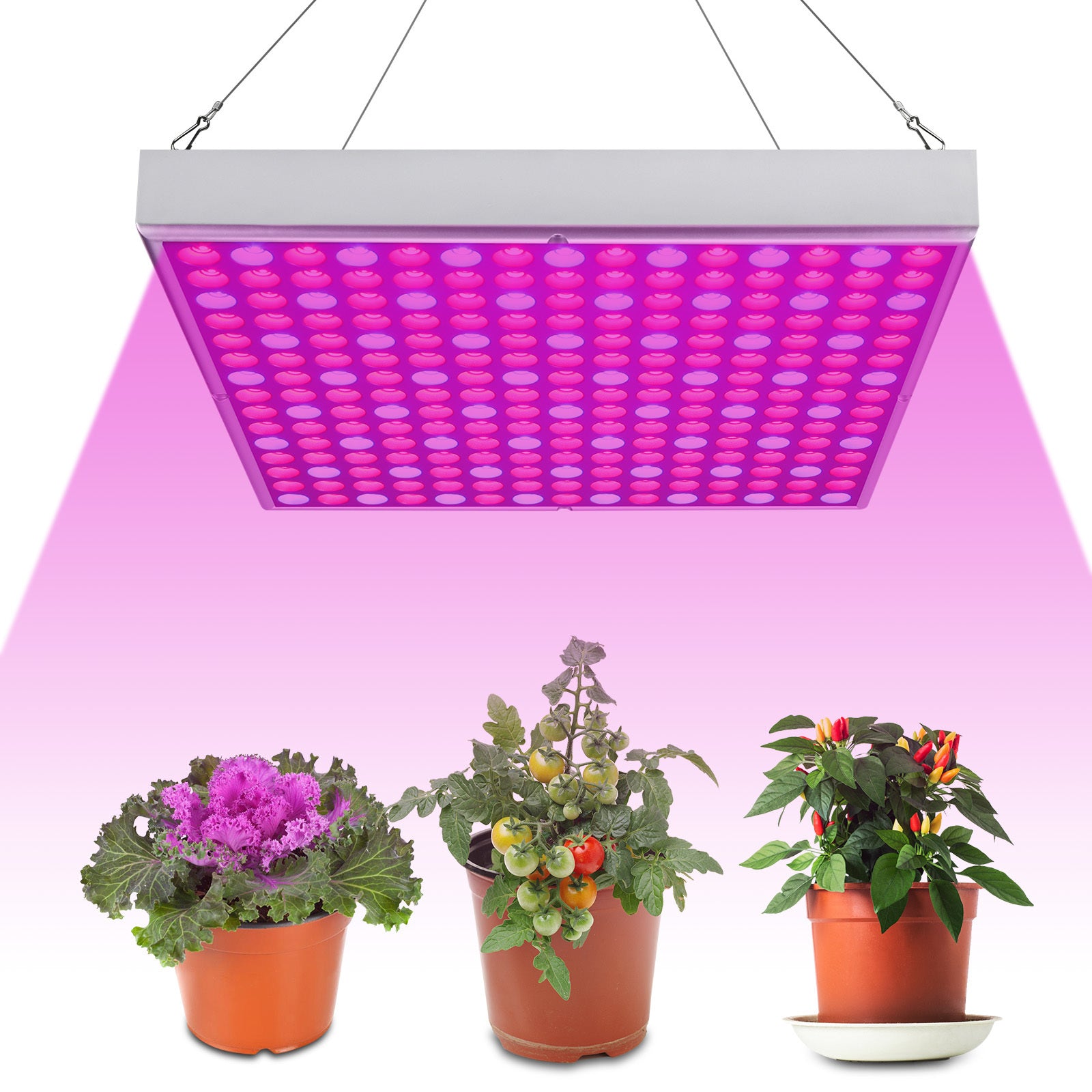 SWANEW 15W/45W LED Pflanzenlampe, Pflanzenlicht Quadrat, Vollspektrum LED-Wachstumslicht, Grow Light