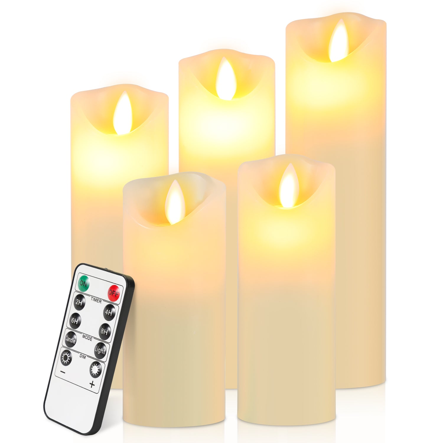 SWANEW Led Kerzen, Flackernde Kerzen Set, Mit Timerfunktion, Kerze Dekokerzen