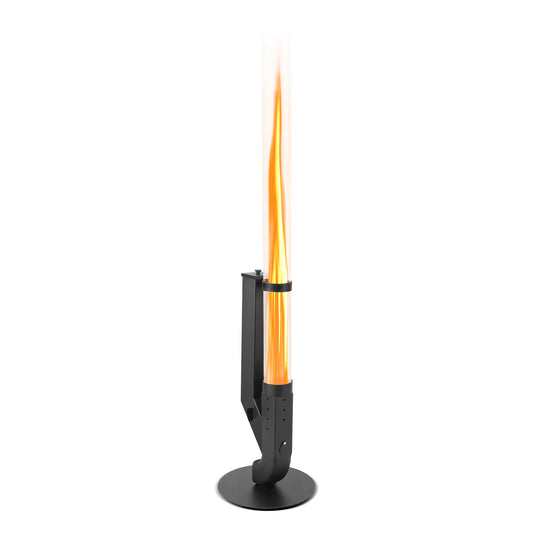 SWANEW Pelletfackel Feuerrohr, Stahl Pelletbrenner, mit 100 cm Borosilikatglas, Ambiente Feuersäule