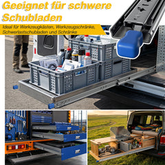 SWANEW Schwerlastauszug mit Verriegelung, Länge 300MM- 1150MM Schwerlastauszug