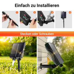 SWANEW Solar LED Lichternetz, IP44 LED Lichterkette, Lichtervorhang für Fenster Garten