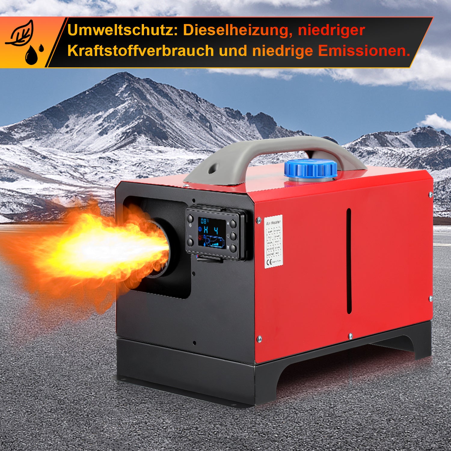SWANEW Standheizung Diesel 8kw 12V, Luft Dieselheizung, Diesel Lufterhitzer, mit mit LCD Monitor/Fernbedienung
