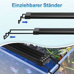 SWANEW LED Aquarium Beleuchtung 18W/30W/45W, Aquarienbeleuchtung 24/7 Modus, wasserdicht, 55-150cm, Aufsetzleuchte Vollspektrum Licht