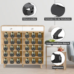 SWANEW 10-50× Schuhstapler, Plastik Verstellbarer Schuhhalter, Schuh Organizer, Schuhregal