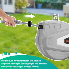 SWANEW Schlauchtrommel Wasser, 20-30m Schlauchaufroller Wandmontage, Gartenschlauch