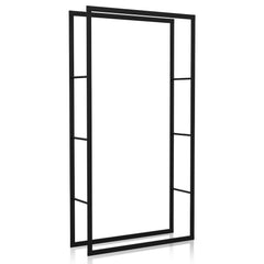 SWANEW Kaminholzregal, Brennholzregal, Holzstapelhilfe, Feuerholzregal aus Metall