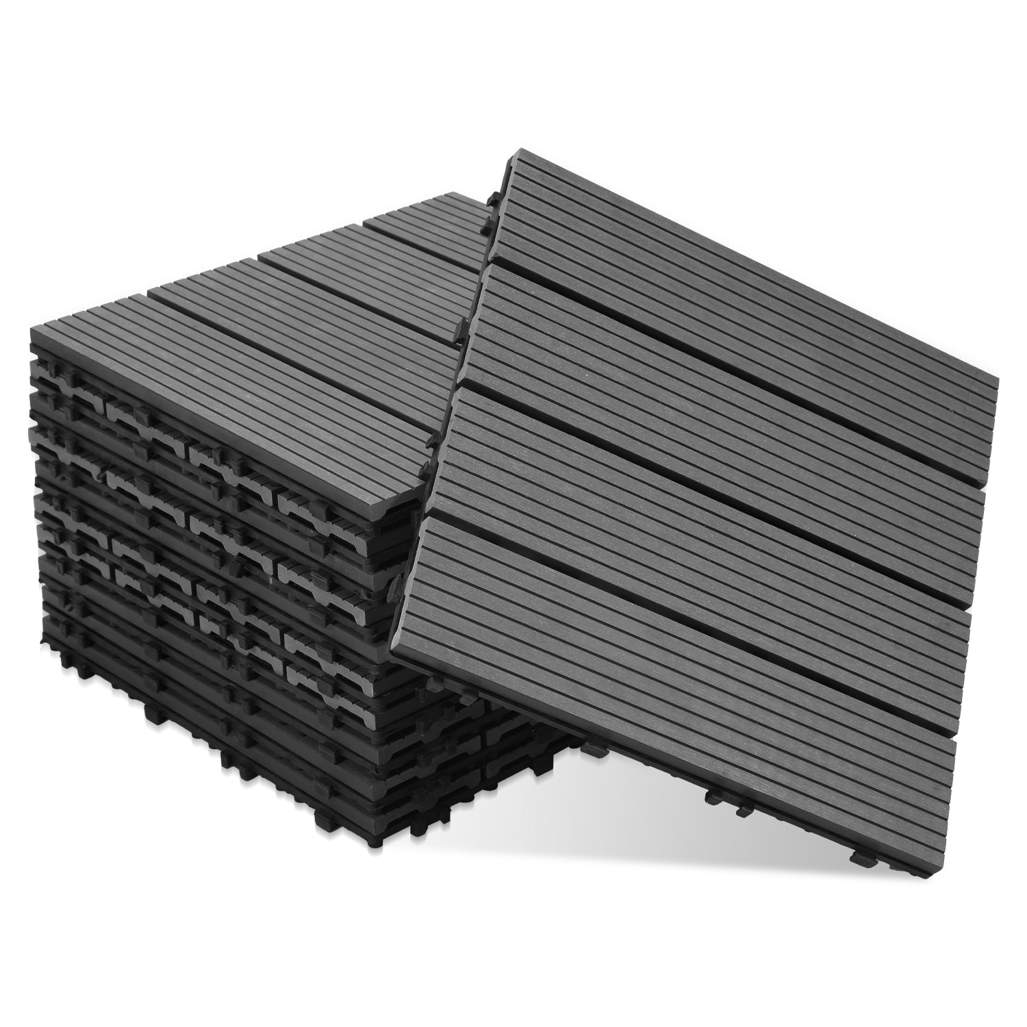 WPC Terrassenfliesen mit Klick-System