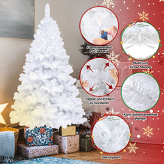 SWANEW Künstlicher Weihnachtsbaum, PVC Schwer Entflammbar, mit ständer, Weihnachtsdeko