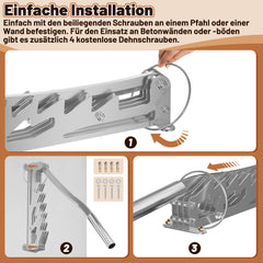 SWANEW Holzspalter manuell, Handholzspalter, Brennholzspalter, Wandhalterung