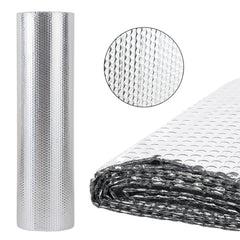 SWANEW Isolierfolie 1 × 10 m, 10 m² – Alu Reflexionsfolie mit Luftpolster, zuschneidbare Dämmfolie