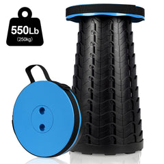 SWANEW Tragbarer Klapphocker, Leichte Teleskophocker, 6-44 cm Höhenverstellbare Falthocker, Tragfähigkeit 150 kg